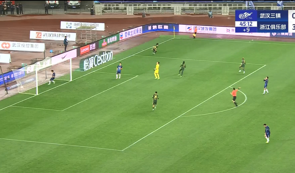 18歲王鈺棟中超處子球！三鎮(zhèn)后防白給，浙江半場4-0領(lǐng)先